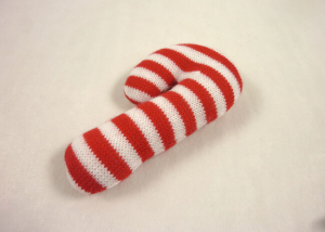 Xmas Knitting Candy Cane Dog Toy