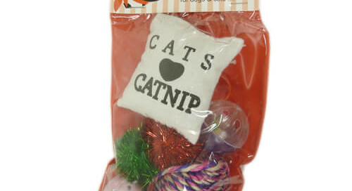 Christmas Cat Stocking Set Toys