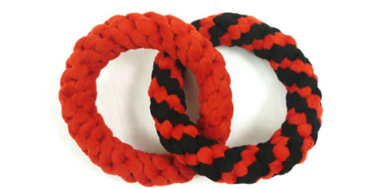 Hand-weaved Ring Dog Toy