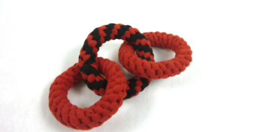 Hand-weaved Ring Dog Toy