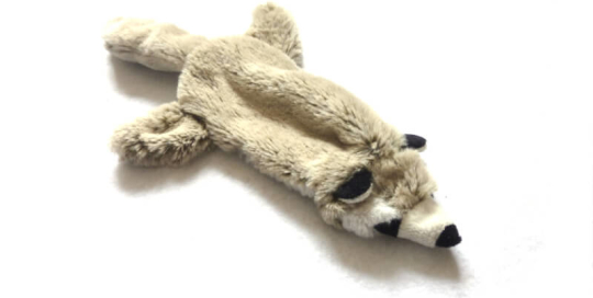 Plush Raccoon Stuffing Free Soft Dog Toys
