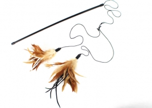 Replacement Natural Feathers Cat Rod Toy