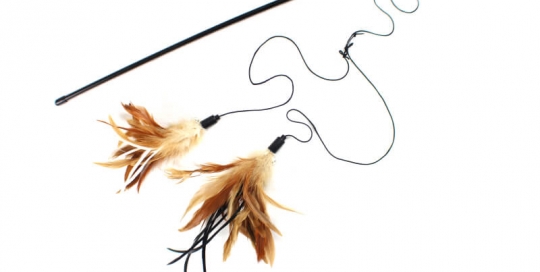 Replacement Natural Feathers Cat Rod Toy