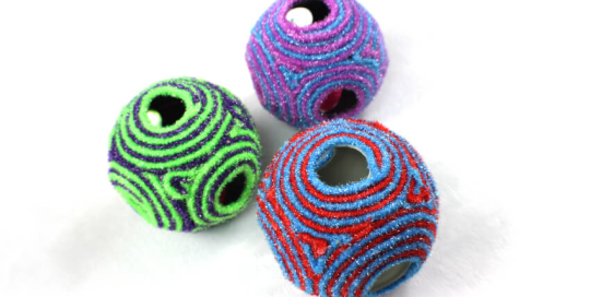 6-Hole Rope Ball With Sound For Cat