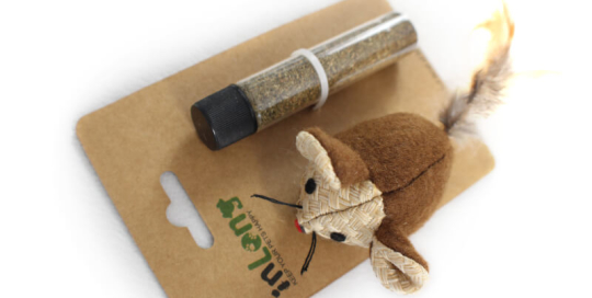 Refillable Plush Mouse with Catnip Toy Set