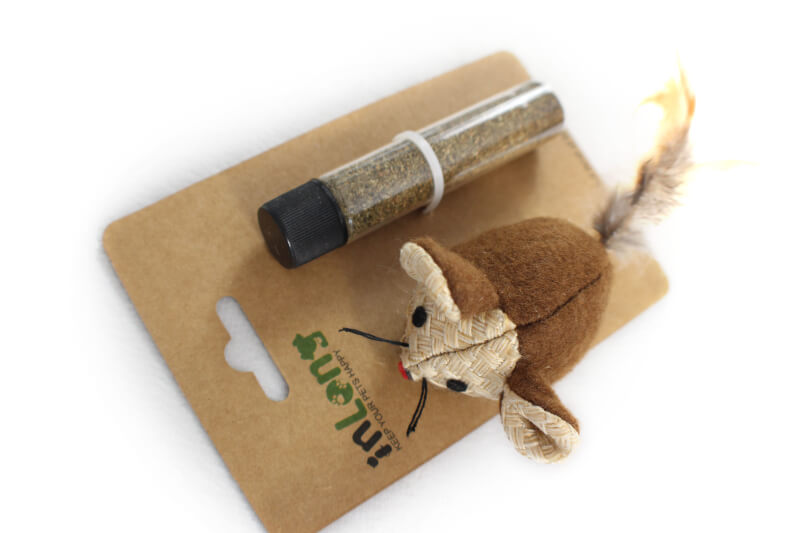 Refillable Plush Mouse with Catnip Toy Set