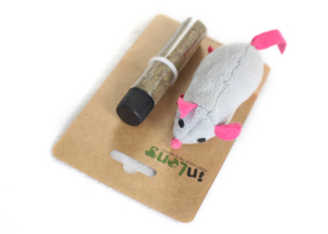 Plush Mouse with Refilled Catnip Toy Set