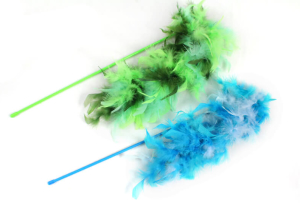 Bright Long Feather Teaser Wand