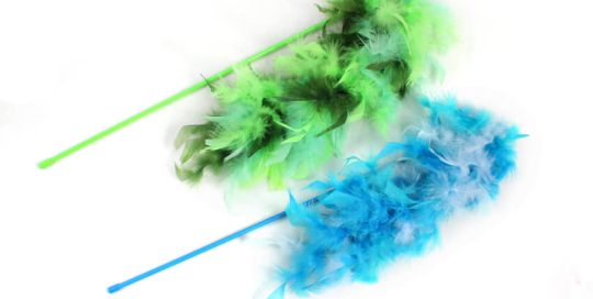 Bright Long Feather Teaser Wand
