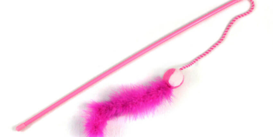 Cat Wand with Ball and Feather