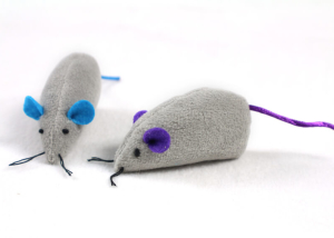 Plush Gray Mouse Cat Toys