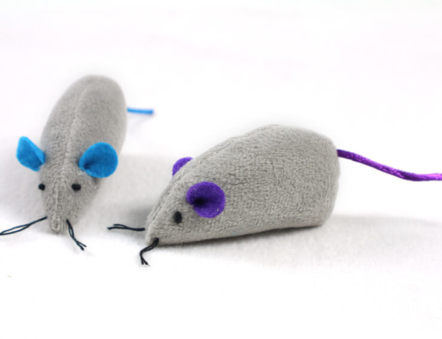 Plush Gray Mouse Cat Toys