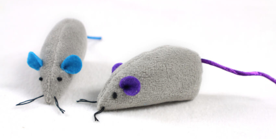 Plush Gray Mouse Cat Toys