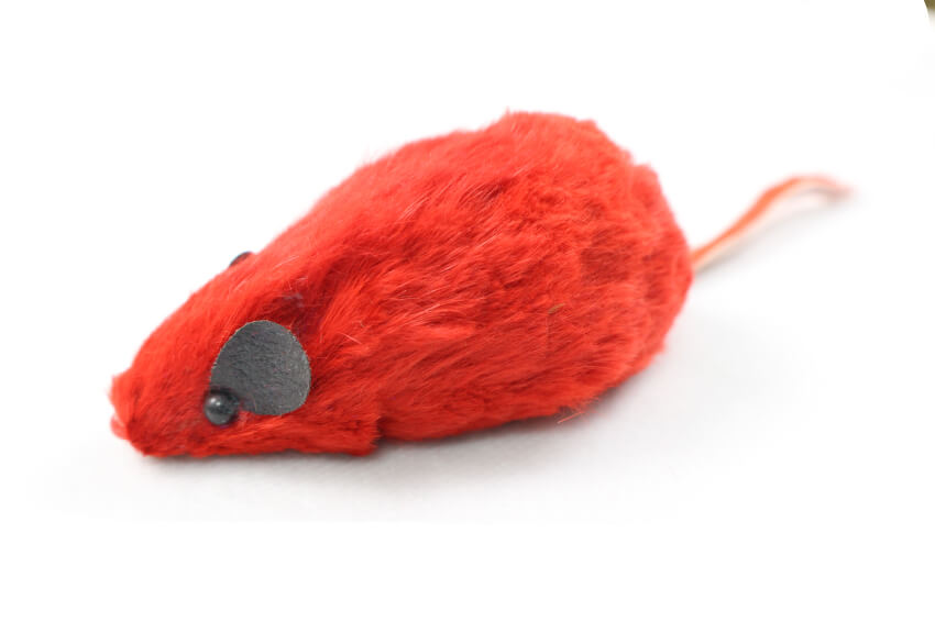 red mouse cat toy