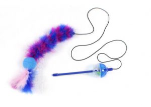 Feather Cat Teaser Stick with 2 Balls