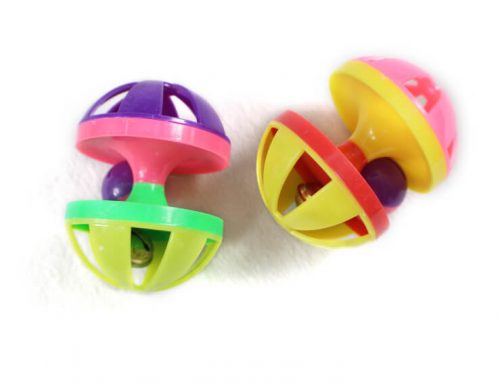 Plastic Dumbbell within A Ball Cat Toy