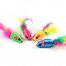 Striped Rope 2'' Cat Toy Mice with Feather